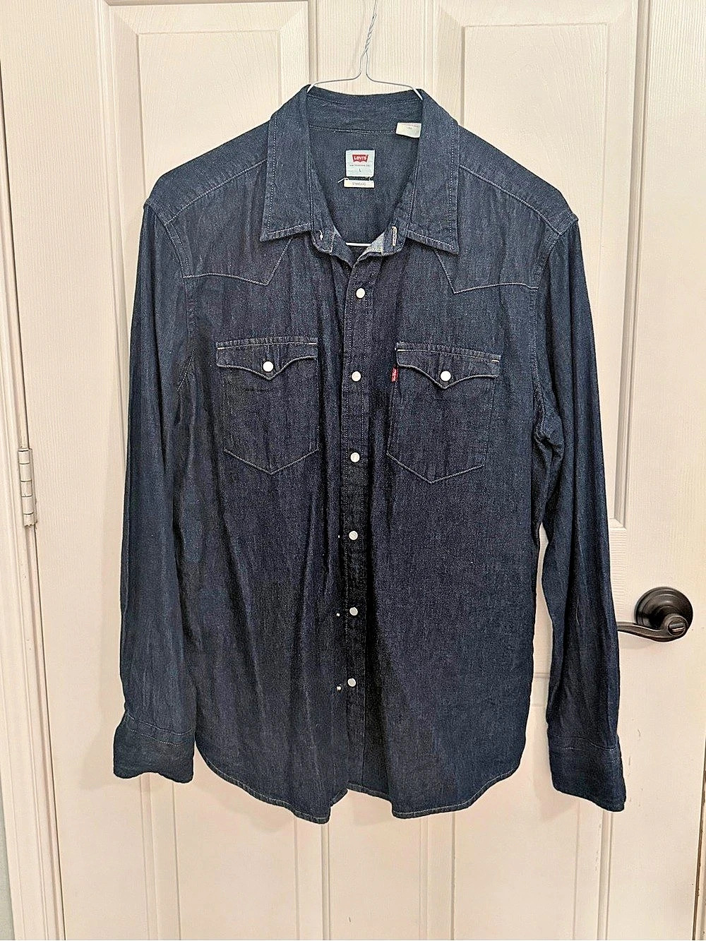 Levi's Classic Standard Western Denim Shirt Blue Large